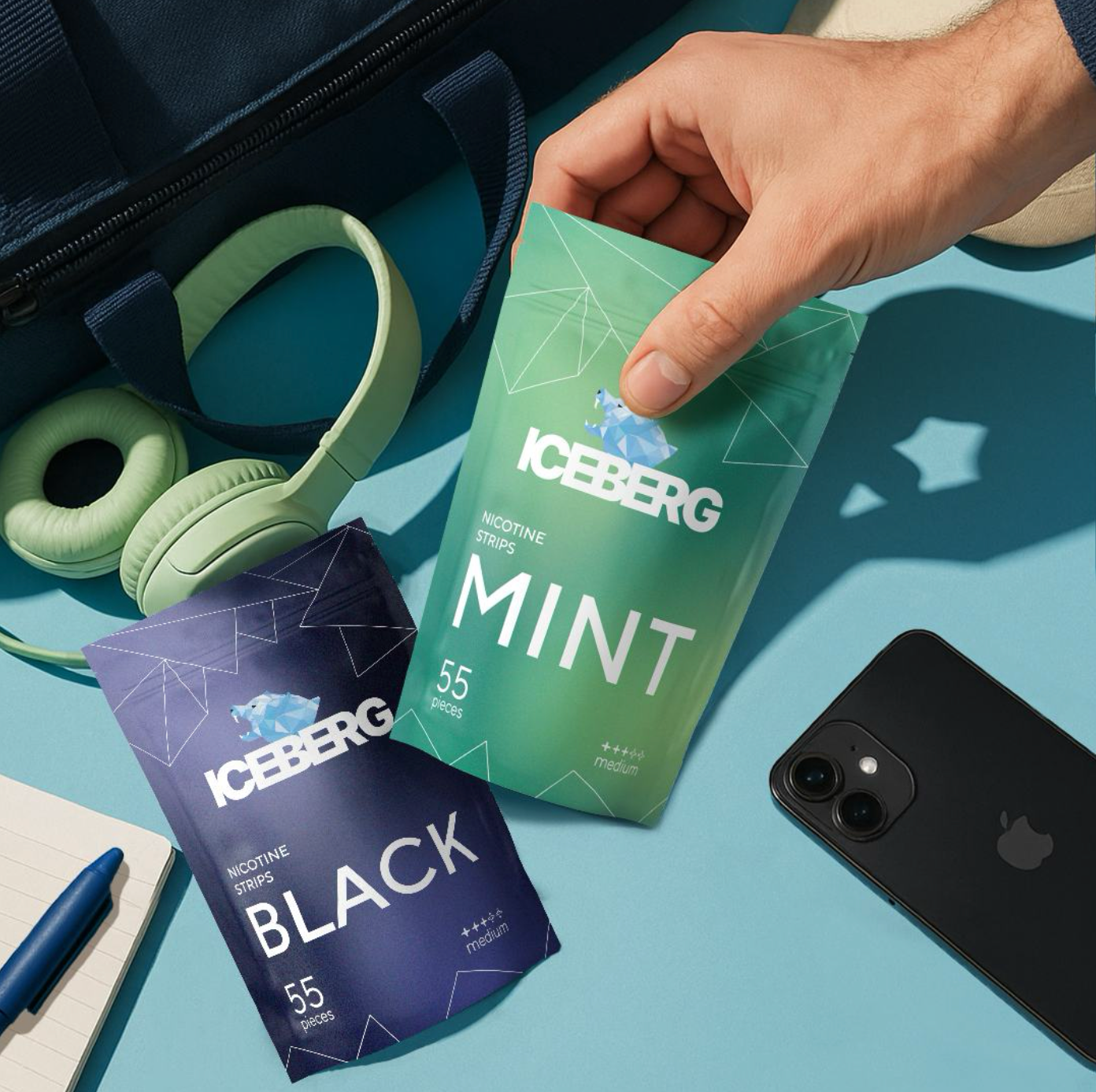 ICEBERG Nicotine Cotton Strips - Mint