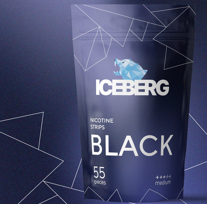 ICEBERG Nicotine Cotton Strips - Black